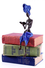 Load image into Gallery viewer, Literate Lady Burkina Bronze Sculpture