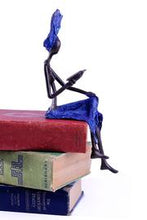 Load image into Gallery viewer, Literate Lady Burkina Bronze Sculpture