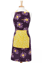 Load image into Gallery viewer, Ghanaian Sunshine & Daisies Batik Print Apron with Front Pocket