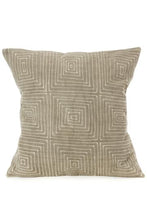 Load image into Gallery viewer, Gray Segou Squares Organic Cotton Pillow