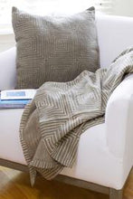 Load image into Gallery viewer, Gray Segou Squares Organic Cotton Pillow