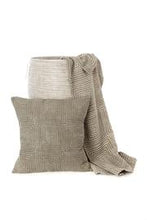 Load image into Gallery viewer, Gray Segou Squares Organic Cotton Pillow
