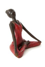 Load image into Gallery viewer, Burkina Bronze Yoga Lotus Pose Sculpture
