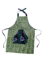 Load image into Gallery viewer, Ghanaian Jungle Batik Print Apron with Front Pocket
